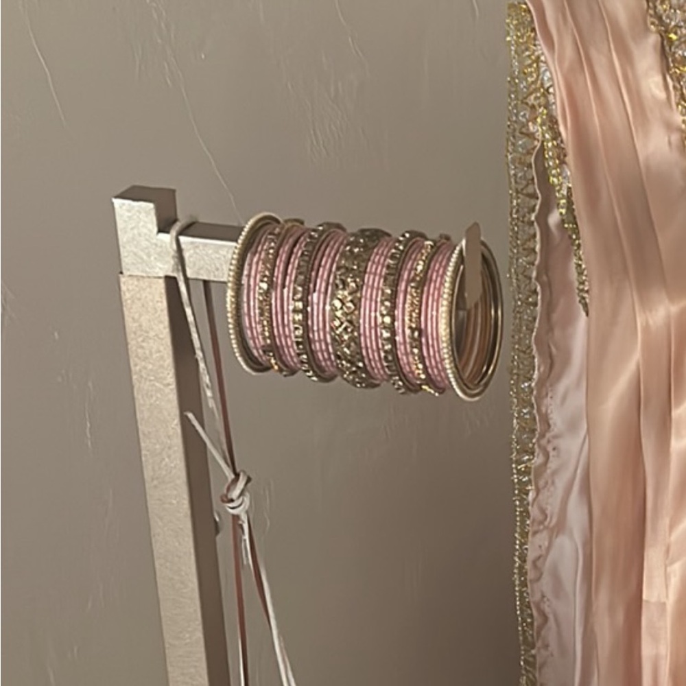 Pink and Gold Bangle Set